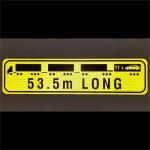 Reflective Aluminum Sign For Vehicle - 53.5M Long Vehicle Reflective Metal Truck Sign